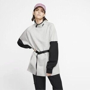 Nike Tech Fleece Mock Turtleneck Sweater Dress Kimono Utility Belt Size Small